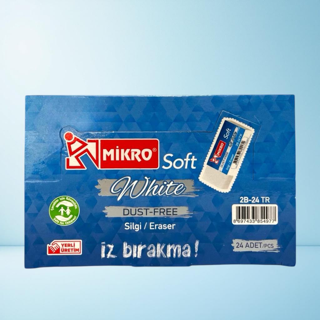 MİKRO KILIFLI BEYAZ SİLGİ 24’LÜ PAKET